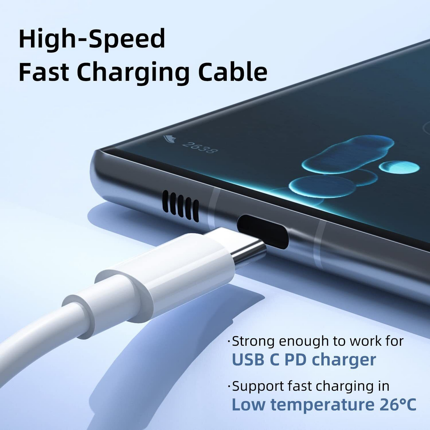 Cable trenzado USB C Tipo-C de carga rápida sincronización de datos cargador cable de 3/6/10FT Lote