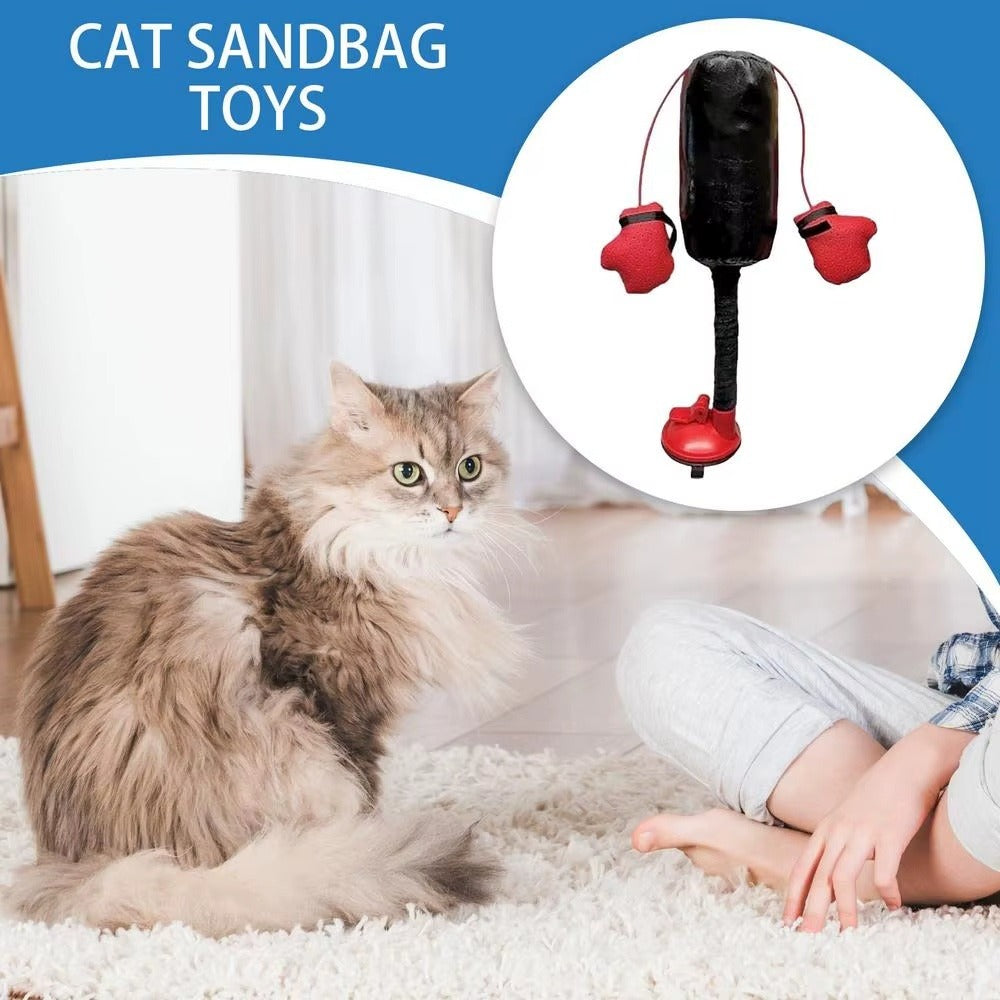 Juguete Portátil de Sacos de Boxeo para Gatos
