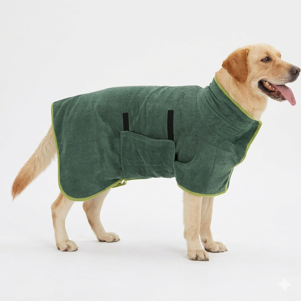 Bata para Baño de Mascotas de Secado Rápido