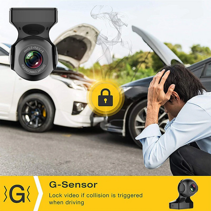 Cámara para Coche 170° WiFi Dash Cam Recorder HD 1080P DVR Vehicular con Sensor G