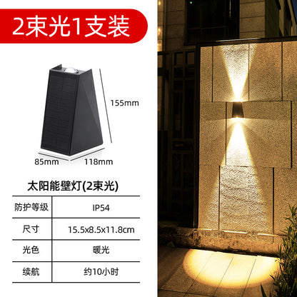 Lámpara de Pared Solar para Exteriores - Moderna y Resistente al Agua