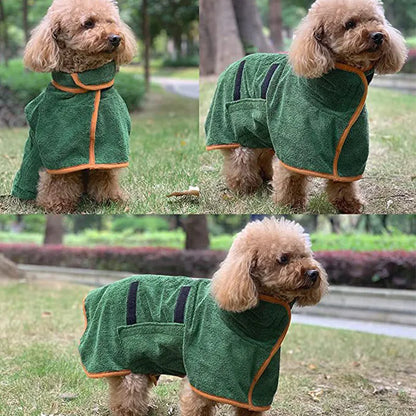 Bata para Baño de Mascotas de Secado Rápido
