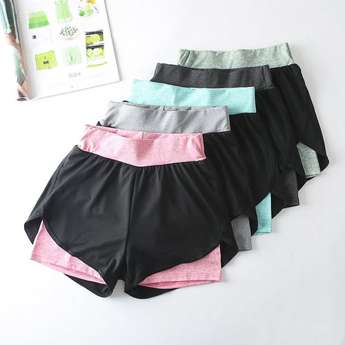 Pantalones Cortos Deportivos de Cintura Alta y Secado Rápido para Uso Activo