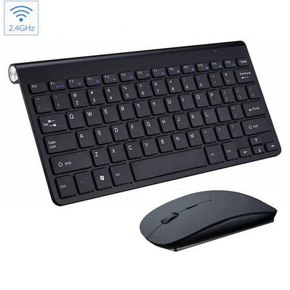 Conjunto de Teclado y Ratón Inalámbricos Mini a Prueba de Agua 2.4G para Mac Apple PC Computadora