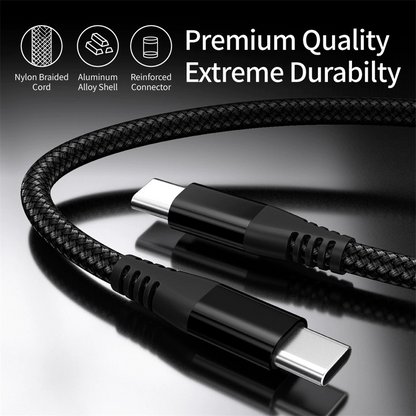Cable trenzado USB C Tipo-C de carga rápida sincronización de datos cargador cable de 3/6/10FT Lote
