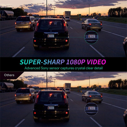 Cámara para Coche 170° WiFi Dash Cam Recorder HD 1080P DVR Vehicular con Sensor G