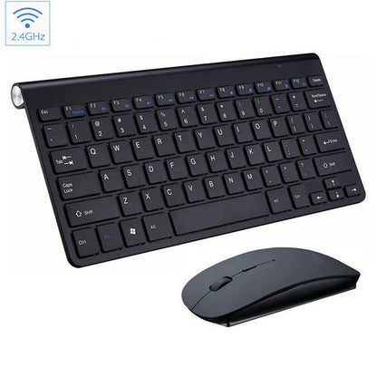 Conjunto de Teclado y Ratón Inalámbricos Mini a Prueba de Agua 2.4G para Mac Apple PC Computadora