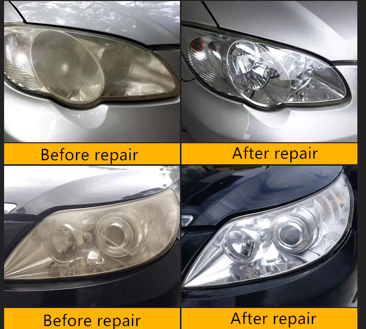 Kit de Restauración de Faros - Líquido de Reparación y Herramientas
