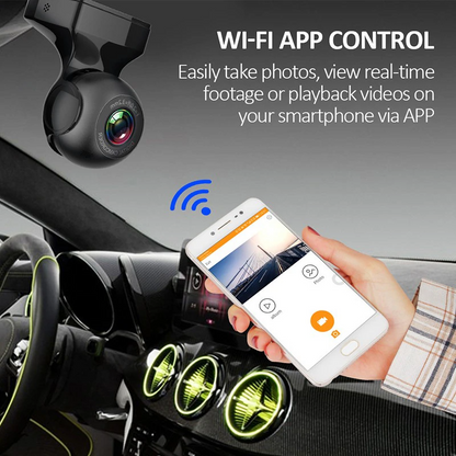 Cámara para Coche 170° WiFi Dash Cam Recorder HD 1080P DVR Vehicular con Sensor G